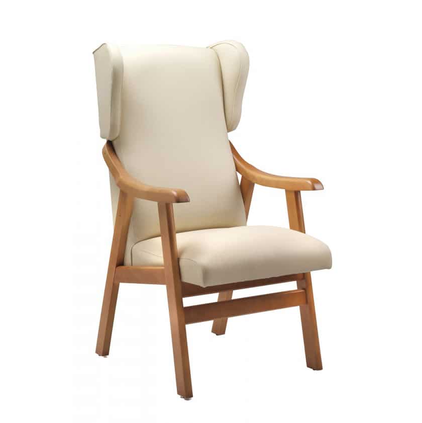 sillón geriátrico con respaldo alto con orejeros mobiliario geriátrico residencias mayores MG17